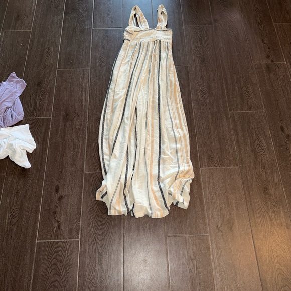 Free People Cream and Black Striped Jumpsuit - Picture 8 of 12